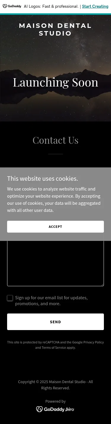 Каркас стоматологического шаблона на 98 URL для новой клиники — вид на mobile при ширине 375 px